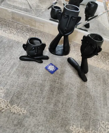 گلدان دکوری طرح افسوس مجموعه 3 عددی