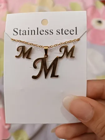 نیم ست زنانه بهارگالری طرح حرف M کد 209058