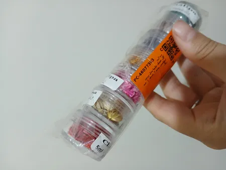 گل خشک چلیپا مدل رزین اپوکسی بسته 7 عددی