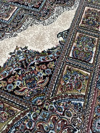 فرش ماشینی فرش سهند کد VF14.5K زمینه کرم