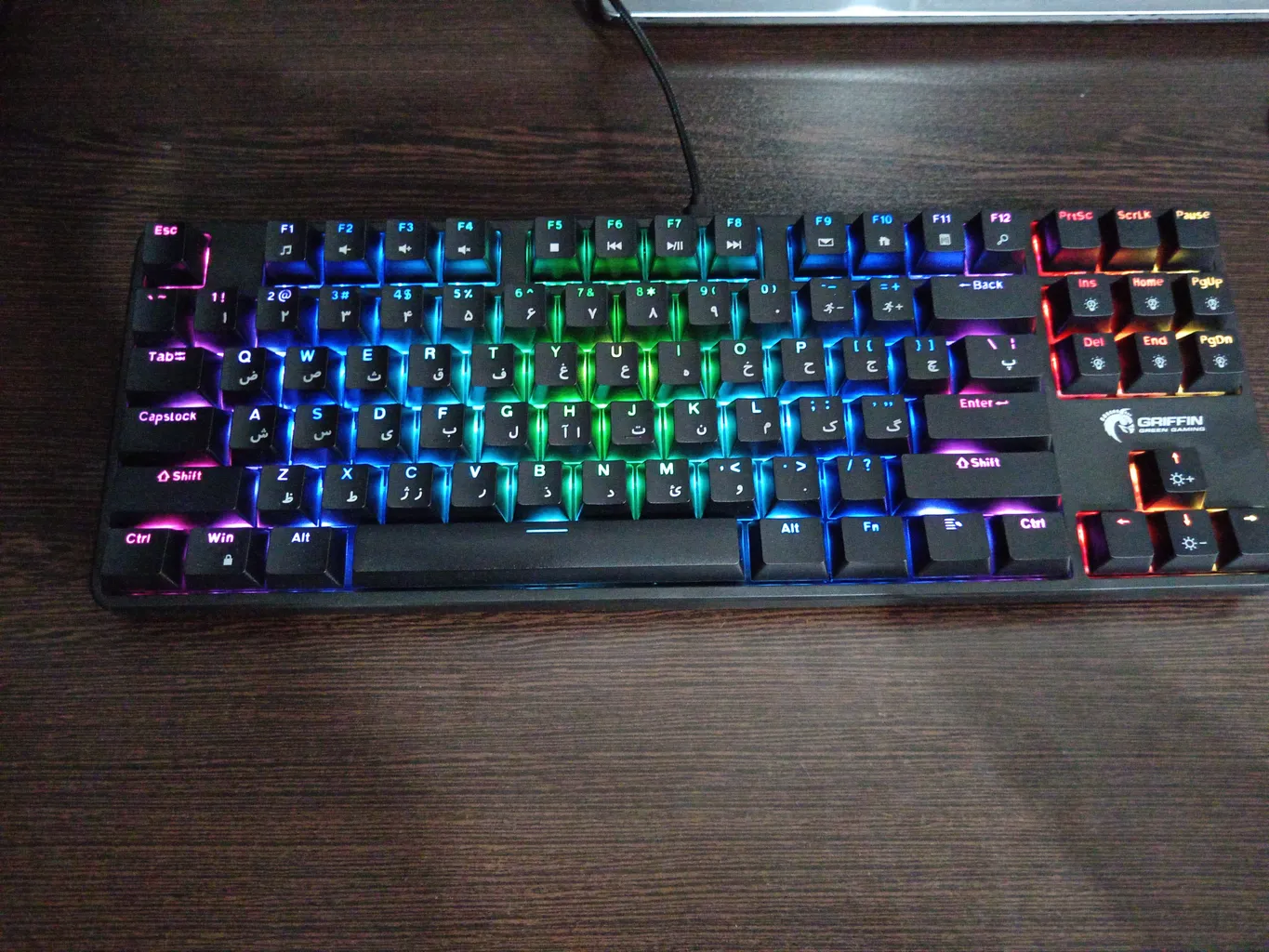 کیبورد گیمینگ گرین مدل GK801-RGB، سوئیچ مکانیکال آبی، Tenkeyless، نورپردازی RGB کیبورد گیمینگ گرین مدل GK801-RGB، سوئیچ مکانیکال آبی، Tenkeyless، نورپردازی RGB