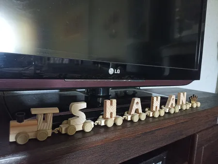 اسباب بازی چوبی مدل حروف انگلیسی قطار