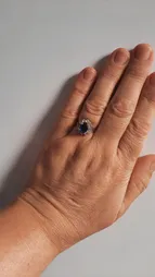 انگشتر نقره زنانه سلین کالا مدل یاقوت کبود ce-yagh-ab10