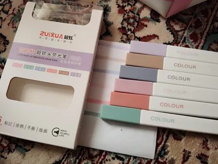 ماژیک علامت گذار ژیخوآ مدل پاستیلی بسته 6 عددی