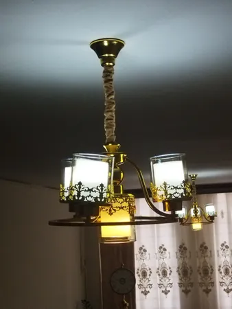 لوستر چهار شعله چشمه نور کد N2663/3+1-G