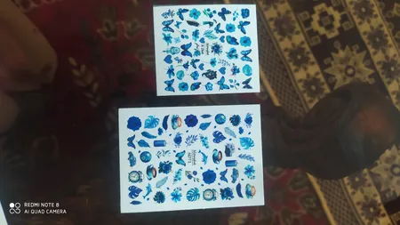 برچسب لنز ناخن مدل فانتزی کیوت کد N46-72 مجموعه 9 عددی