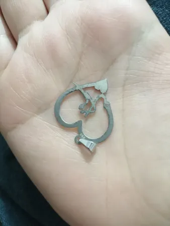 گردنبند نقره ترمه مدل قلب و مادر Termeh