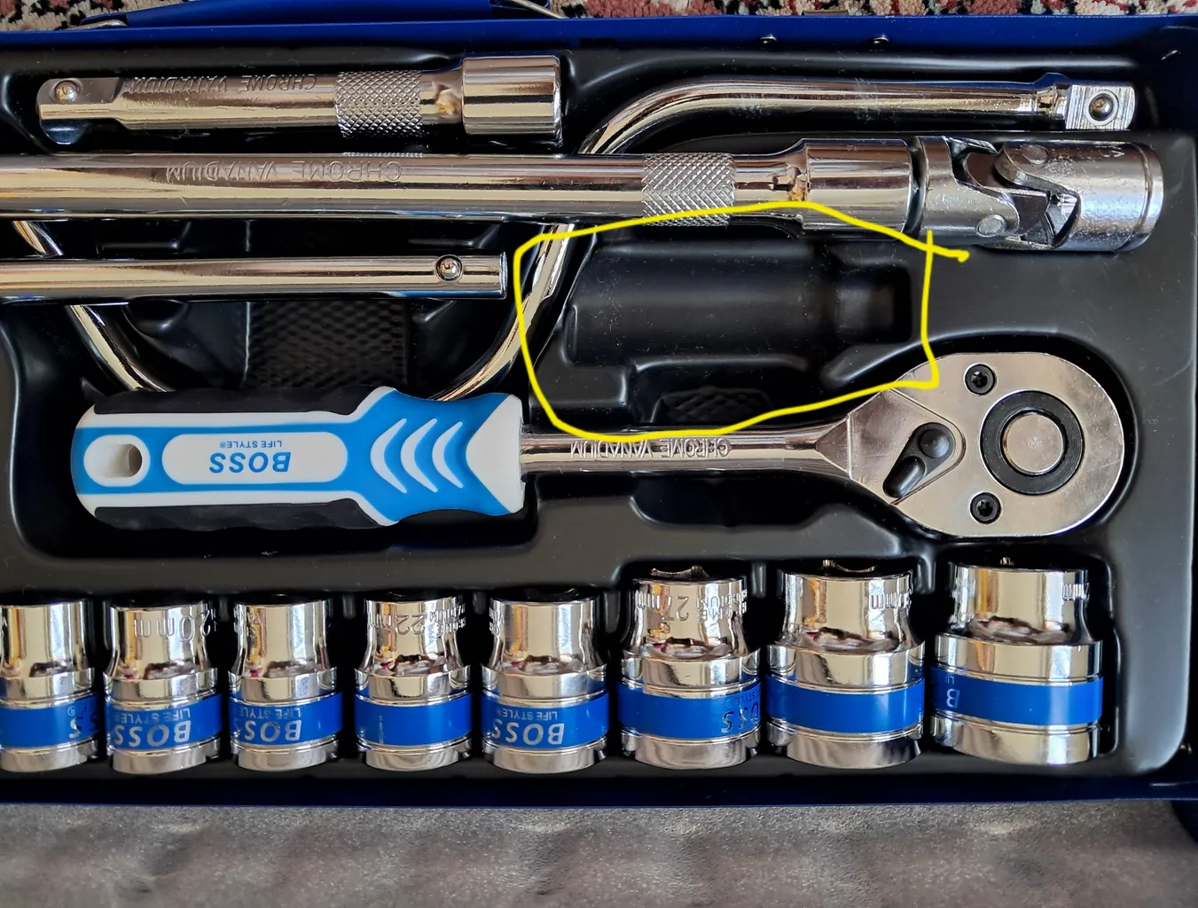 آچار بکس باس مدل Cr-v مجموعه 24 عددی