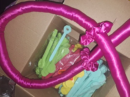 بیگودی مو مدل پرنسس طرح روبان به همراه کش مو بسته 2 عددی