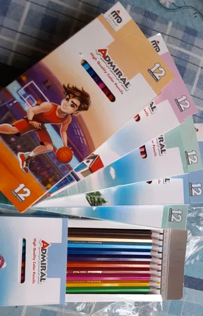 مداد رنگی 12 رنگ آدمیرال کد 761c بسته 6 عددی