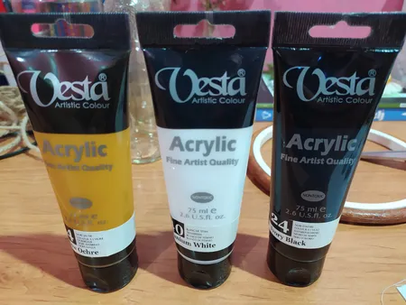 رنگ اکریلیک وستا مدل 40 Titanium White حجم 75 میلی لیتر