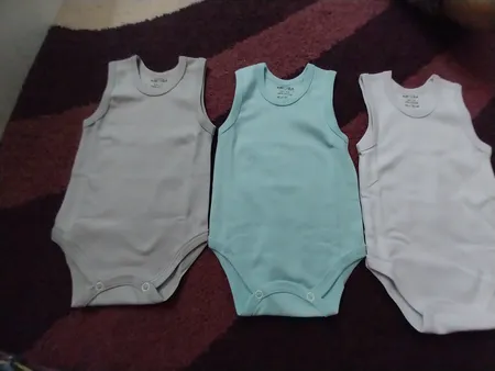 بادی نوزادی پسرانه آمورا مدل plain مجموعه 3 عددی