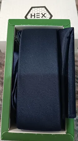 ست کراوات پاپیون و دستمال جیب هکس ایران مدل SET-SM BLK