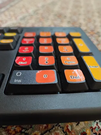 برچسب کیبورد طرح پالت حروف فارسی و انگلیسی بسته 5 عددی