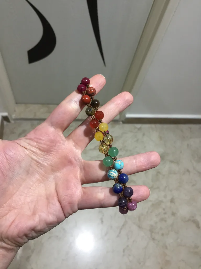 دستبند زنانه دل تافته مدل هفت چاکرا کد Dl_B32