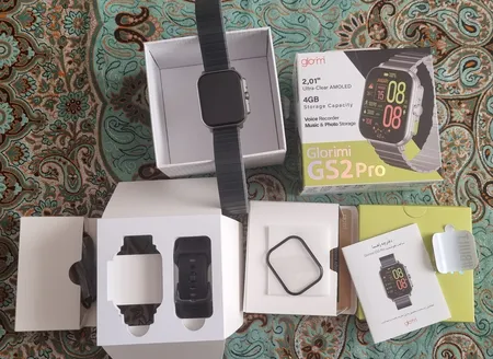 ساعت هوشمند 46 میلی‌متری گلوریمی مدل GS2 Pro دارای قابلیت های صفحه نمایش رنگی، صفحه نمایش لمسی، کنترل سطح اکسیژن خون، قابلیت مکالمه با بند سیلیکون