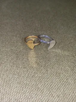 انگشتر طرح قلب کد 573ANGMZ بسته 2 عددی