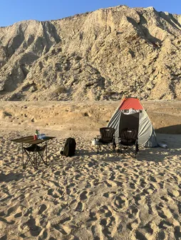 میز و صندلی سفری  تاشو 2 نفره توریست مدل DS3  مجموعه 3 عددی