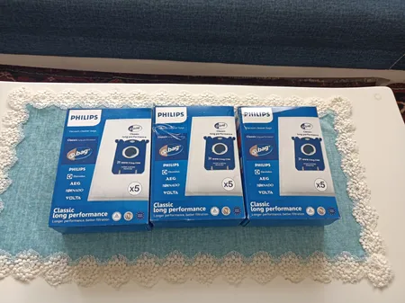 کیسه جاروبرقى مناسب براى جاروبرقى هاى فيليپس الكترولوكس و آاگ بسته 5 عددى