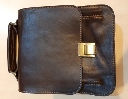 کیف دوشی چرم طبیعی زانکو چرم کد KM-501