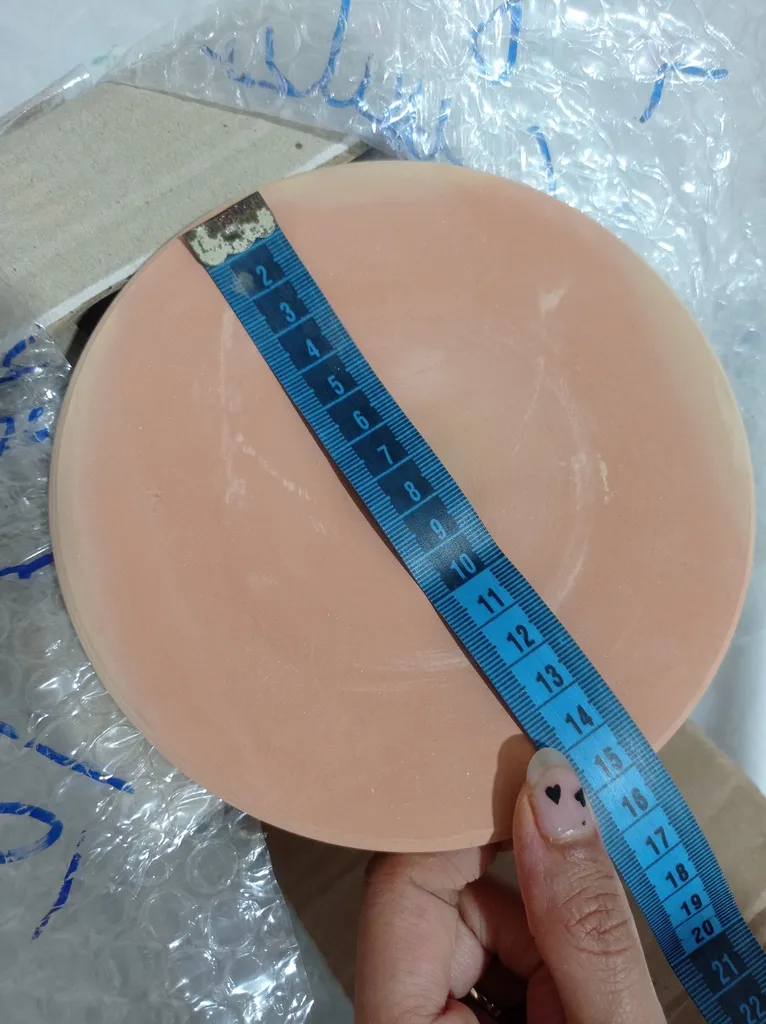 بشقاب دیوارکوب سفالی خام کد G15 بسته 10 عددی