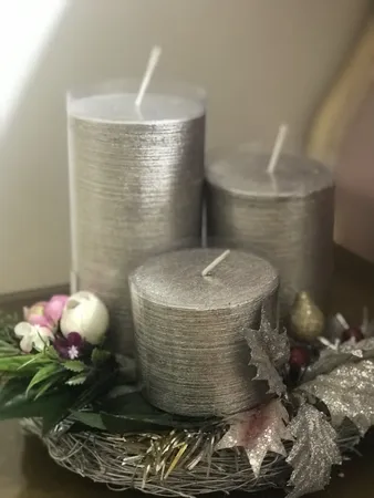 شمع سی بی ام مدل استوانه مجموعه 3 عددی