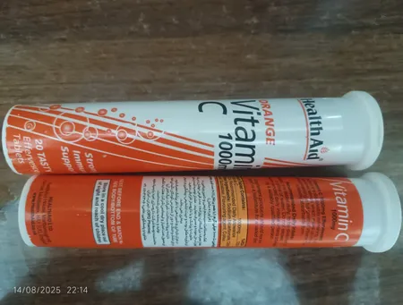 قرص جوشان ویتامین ث با طعم پرتقال  هلث اید - 1000 میلی گرم بسته 20 عددی