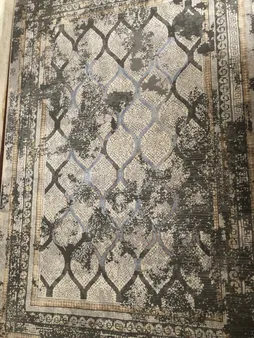 فرش ماشینی طرح colorful کد CO08 زمینه طوسی کرم