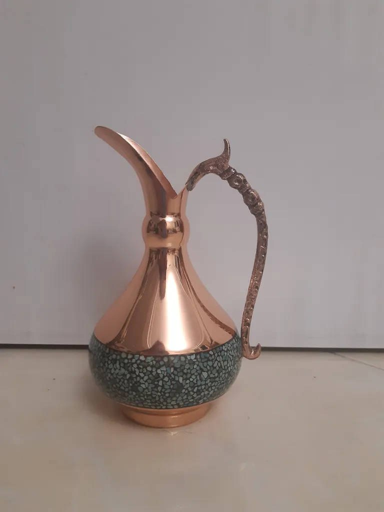 پارچ فیروزه کوبی آقاجانی مدل شلغمی کد 15