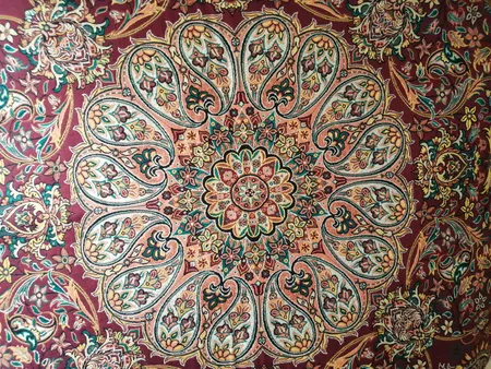 رومیزی ترمه نگین خاتم یزد طرح افشاری کد ZRSH