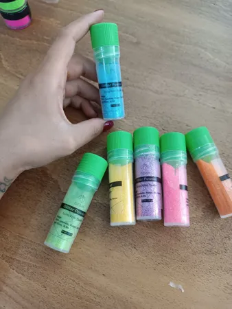 پودر رنگ رزین اپوکسی اوریران مدل GLITTER Powder حجم 15 میلی لیتر بسته 6 عددی