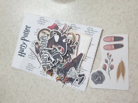 کارت پستال مدل فیلم هری پاتر طرح اسکرپ بوک و بولت ژورنال