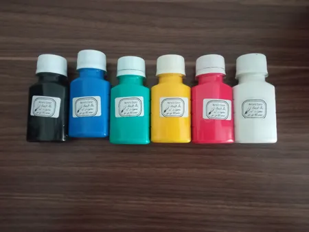 رنگ اکریلیک کد 2 حجم ۶۰ میلی لیتر بسته 6 عددی