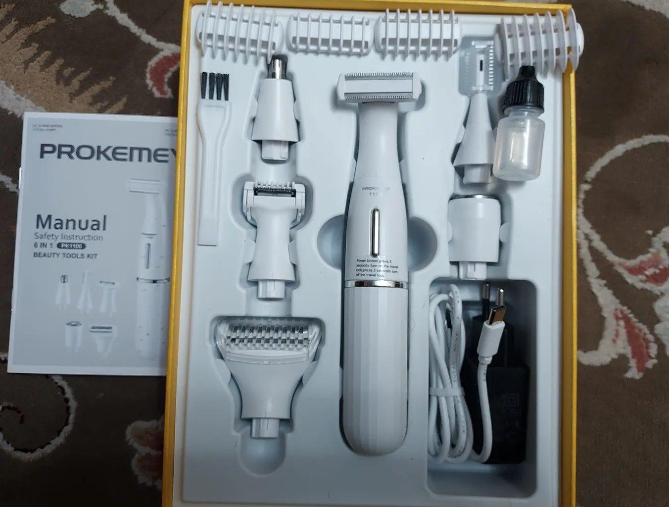 ست اصلاح موی بدن و صورت بانوان پروکمی مدل 1100