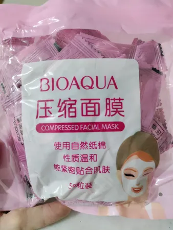 قرص ماسک ورقه ای صورت بایو آکوا مدل F01 بسته 50 عددی