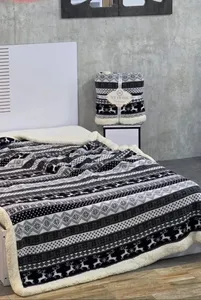 تجریه خرید پتو مای هوم مدل کریسمسی پشت خز دار سایز 160x210 سانتی متر