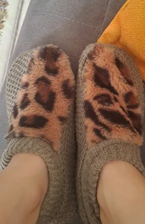 پاپوش بافتنی زنانه نیکتا مدل پلنگی کد 1297-CR