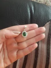 تجریه خرید آویز گردنبند نقره زنانه سلین کالا مدل زبرجد کد ce-zeb8