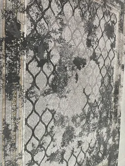 فرش ماشینی طرح colorful کد CO08 زمینه طوسی کرم