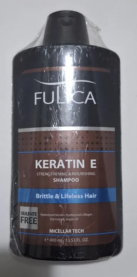 شامپو تقویت‌کننده مو فولیکا مدل Keratin E حجم 400 میلی‌لیتر
