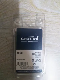 رم لپ تاپ DDR4 دو کاناله 2666 مگاهرتز CL19 کروشیال ظرفیت 16 گیگابایت