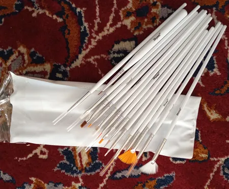 قلم موی طراحی ناخن مدل 702D بسته 15 عددی