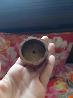 جاشمعی چوبی وودلندزون مدل شش ضلعی بسته 2 عددی