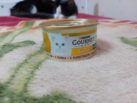 کنسرو غذای گربه گورمت مدل پته گوشت گاو وزن 85 گرم