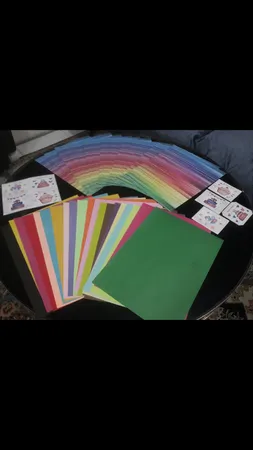 کاغذ رنگی A4 افق مدل رنگ و وارنگ بسته 15 عددی