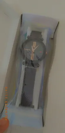 ساعت مچی عقربه ای دخترانه مدل حصیری مگنتی کد 1402