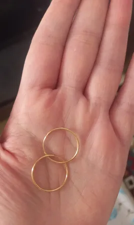 گوشواره طلا 18 عیار زنانه طلای مستجابی مدل مدا حلقه ای کد 670162