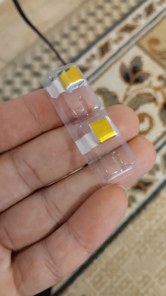 باتری لیتیوم-یون قابل شارژ کد ICR-6671 ظرفیت 90 میلی آمپرساعت مناسب برای ایرپاد بسته 2 عددی