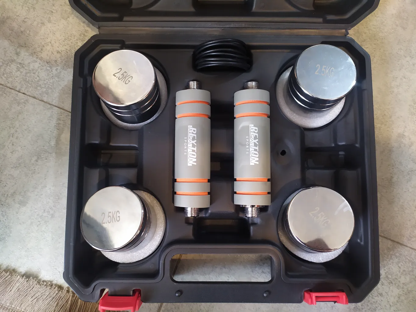 دمبل رکستون مدل متغیر وزن 0.5 تا 5 کیلوگرم بسته 2 عددی