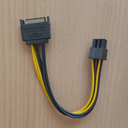 کابل برق کارت گرافیک 6 پین به ساتا دایا 20سانتی متر